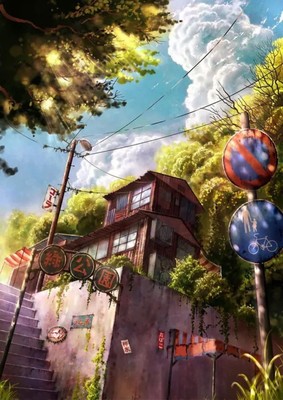 二次元 美景图 卡通 插画 动漫 场景 手机 壁纸-186kb