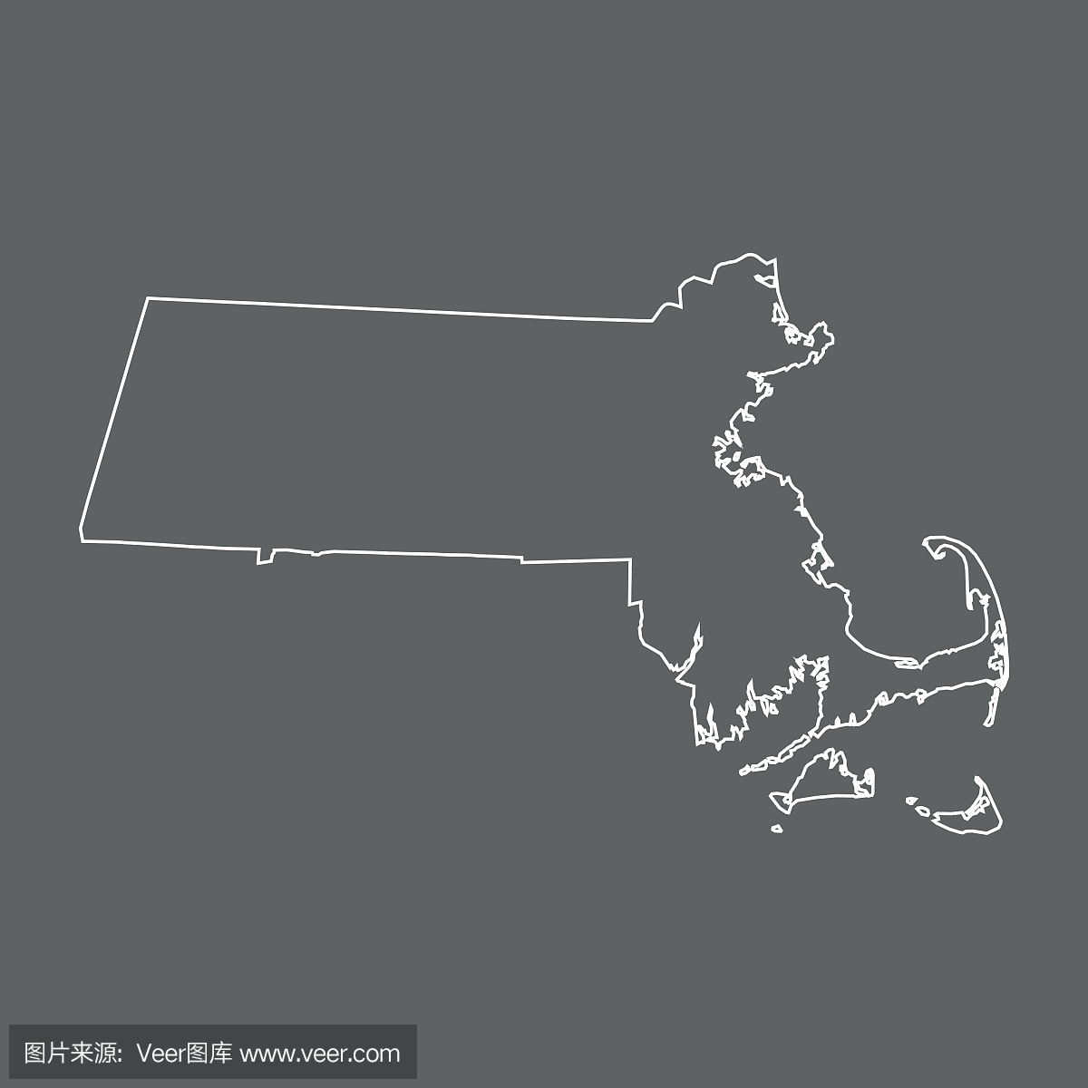 马萨诸塞州地图