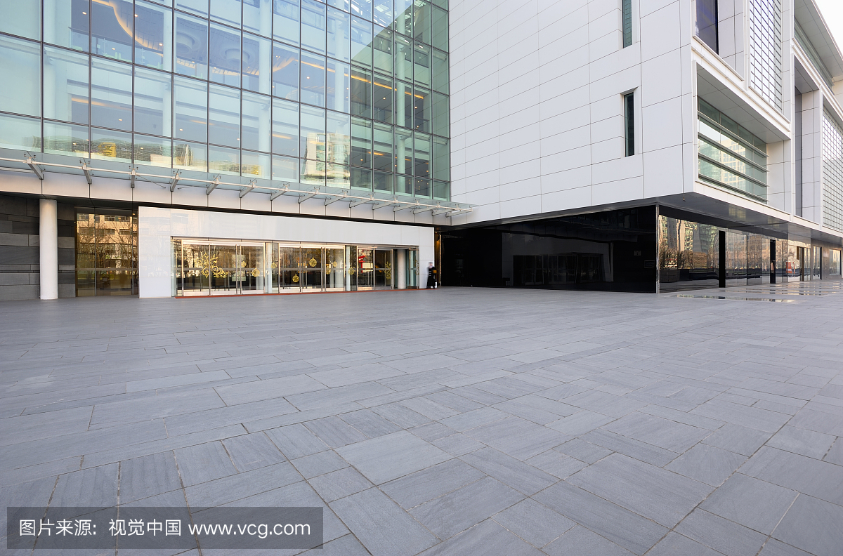 北京CBD高档写字楼购物中心门前广场