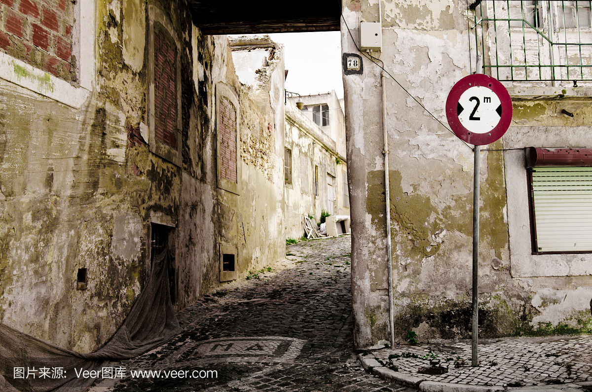 在里斯本,葡萄牙的巷子胡同和社区