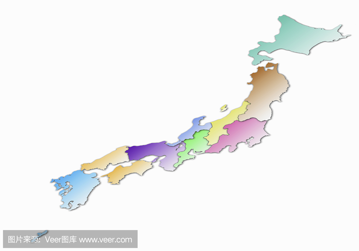 日本群岛地图