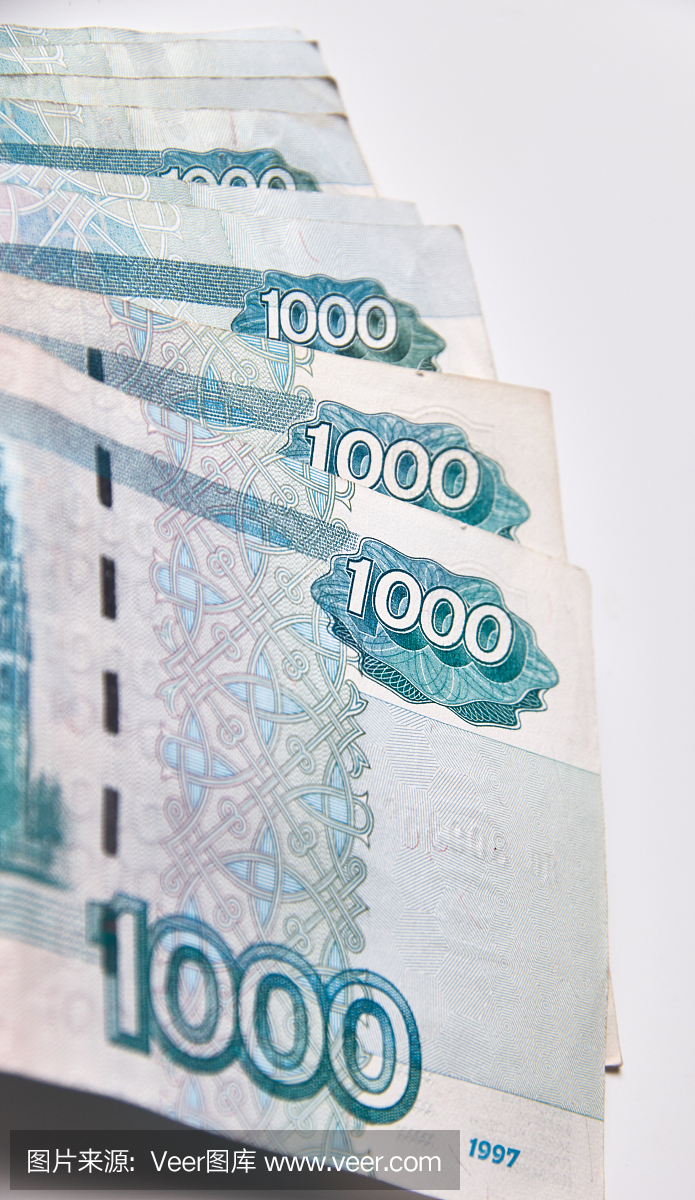俄罗斯现金卢布。