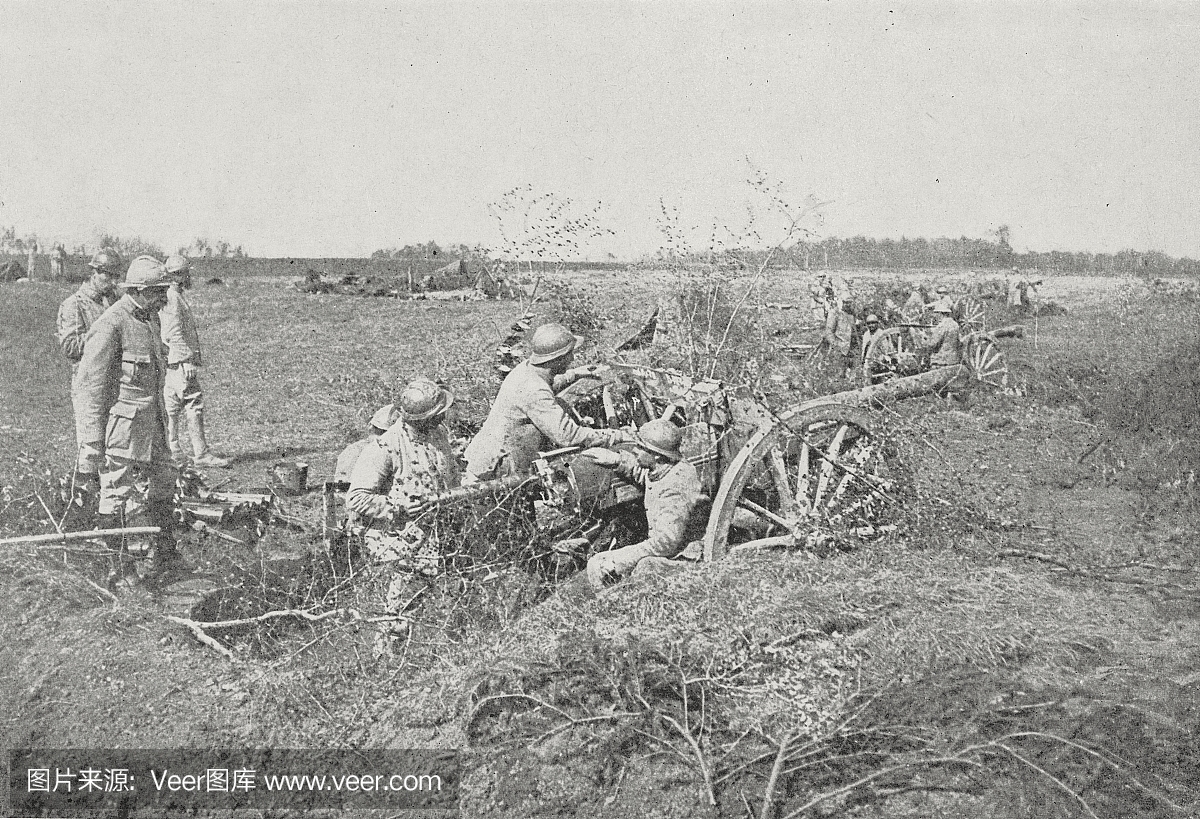 法国蒙蒂迪耶的法国炮兵,第一次世界大战,191