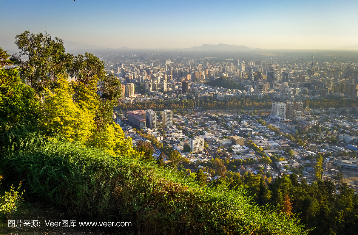 圣地亚哥市鸟瞰图,智利