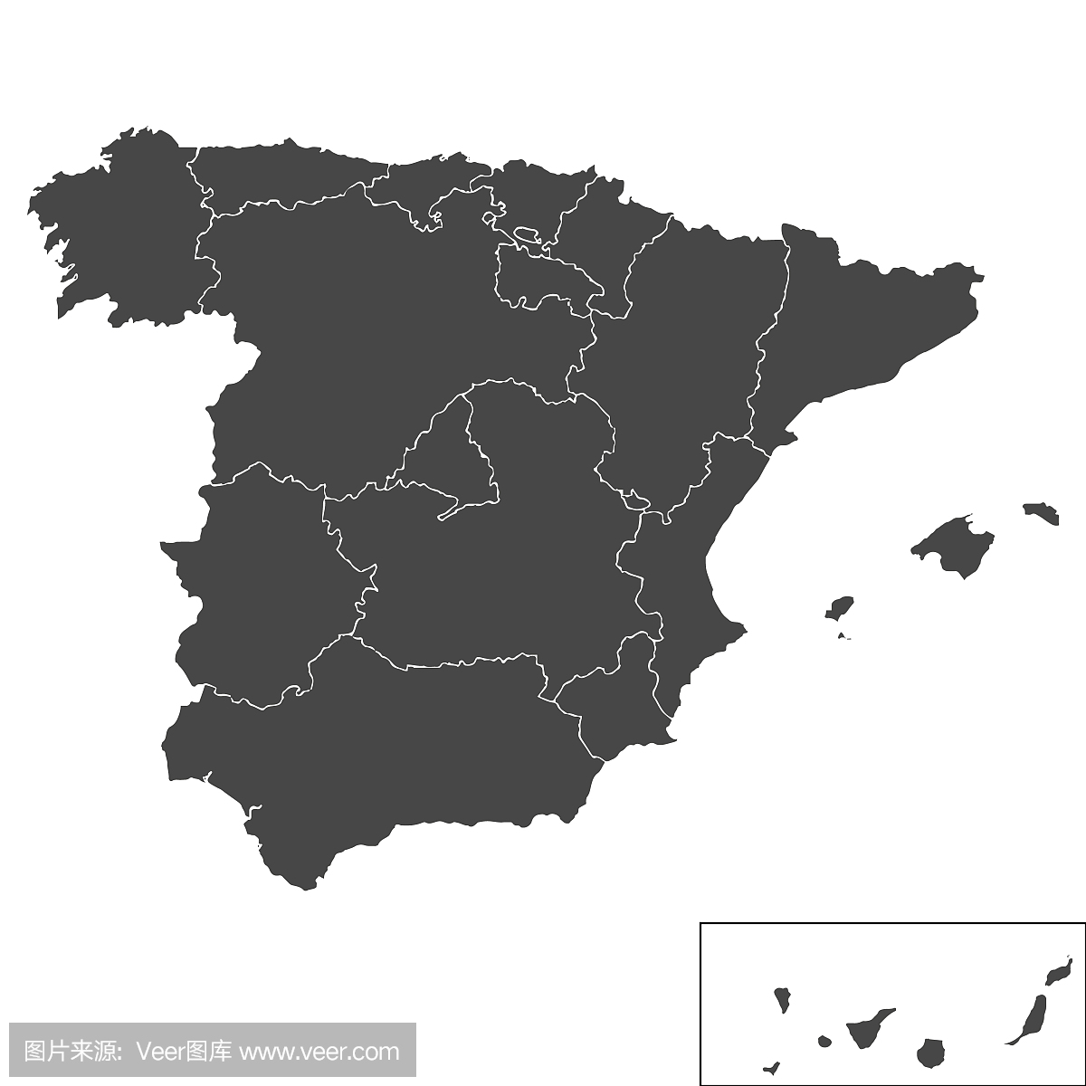西班牙王国的地图