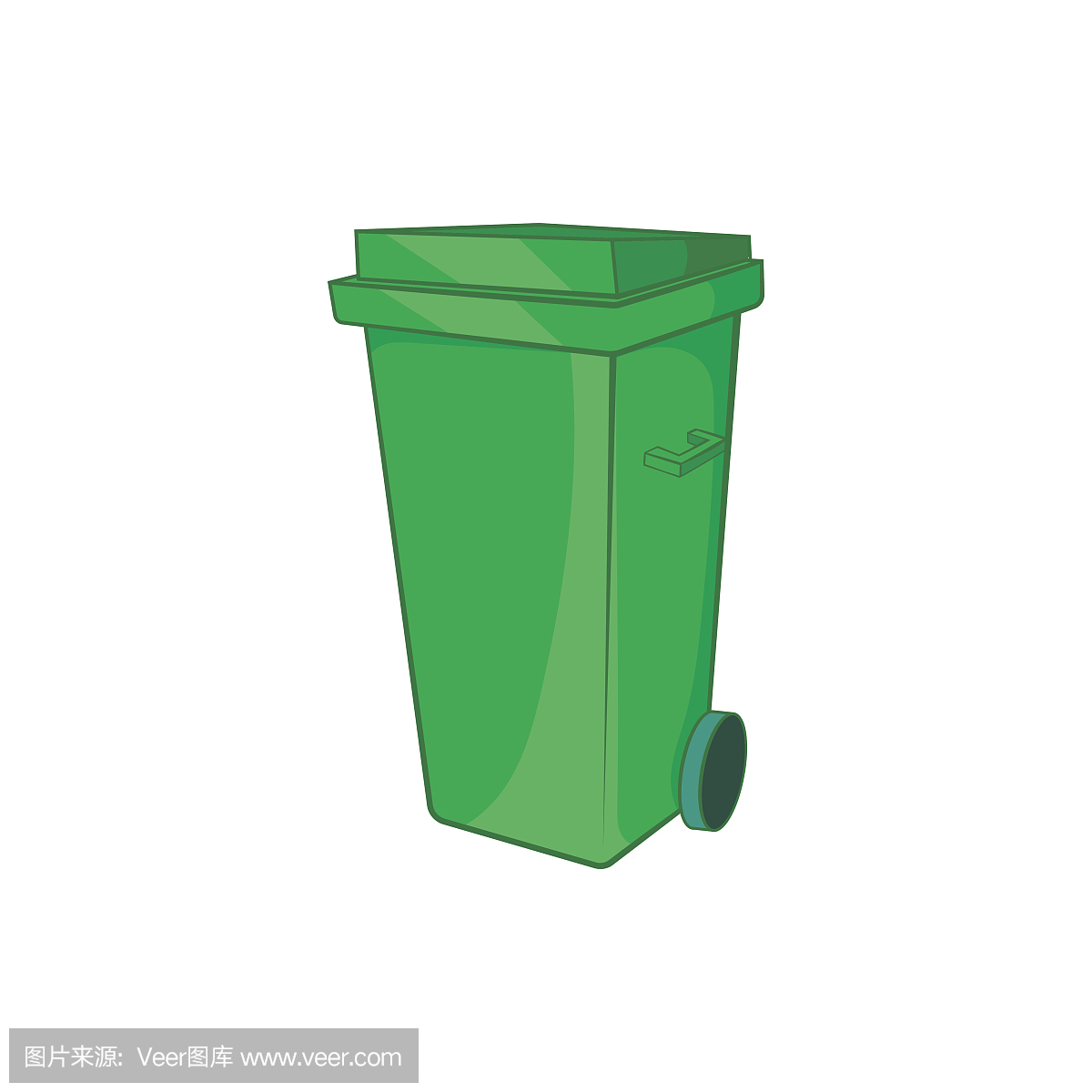 垃圾桶可以在轮子上图标,卡通风格
