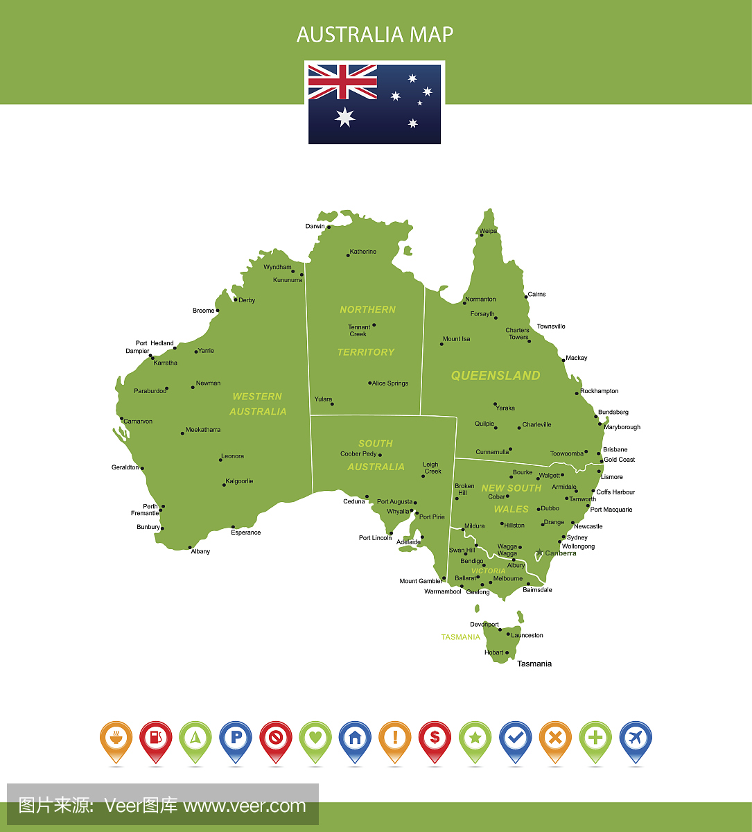 澳大利亚绿地图