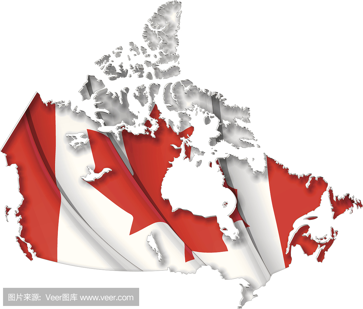 加拿大地图旗