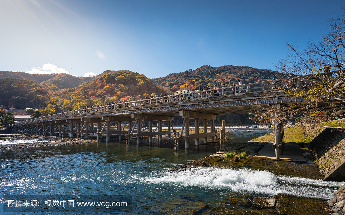 渡月桥,建筑结构,户外,行动