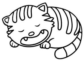 【猫咪简笔画】高清下载:卡通猫头像简笔画:小-13kb