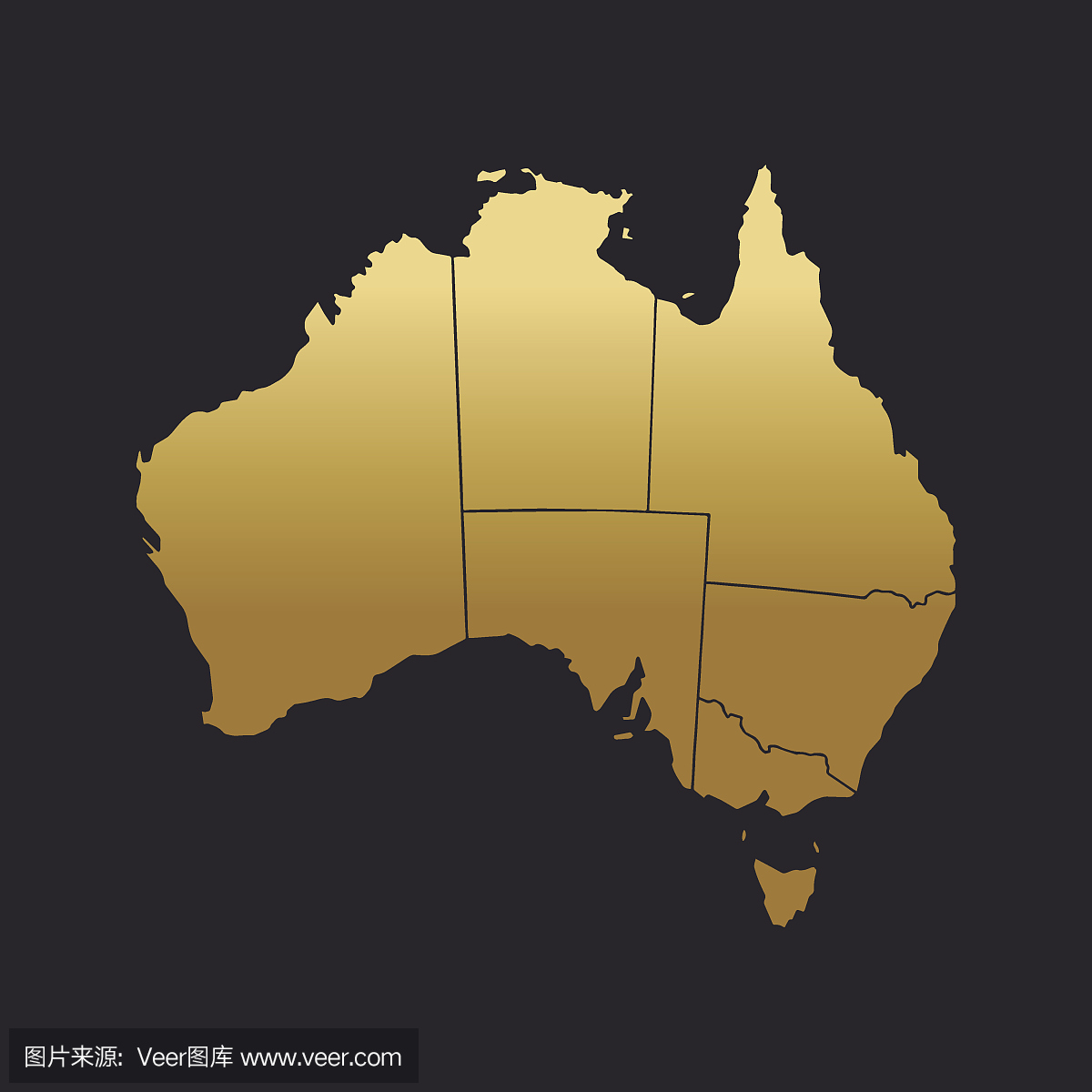澳洲地图矢量设计