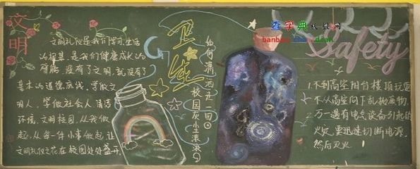 有关讲卫生黑板报图片