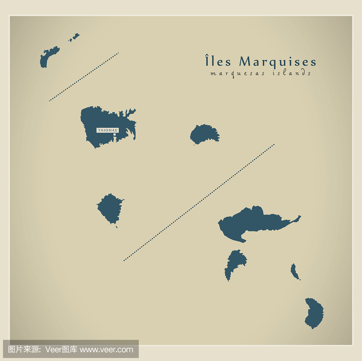 现代地图 - Iles Marquises PF