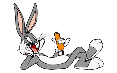 可爱兔八哥电脑桌面壁纸-143kb