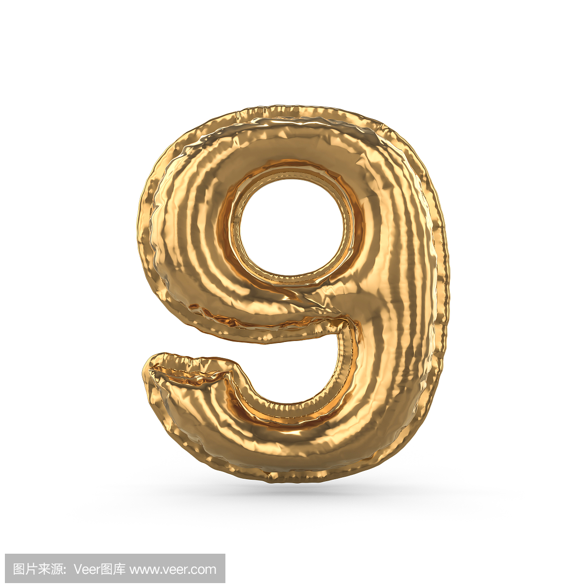 数字9,英语,单词,弯曲