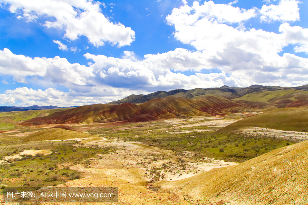 在俄勒冈州的Painted Hills,Eclipse 2017的总体