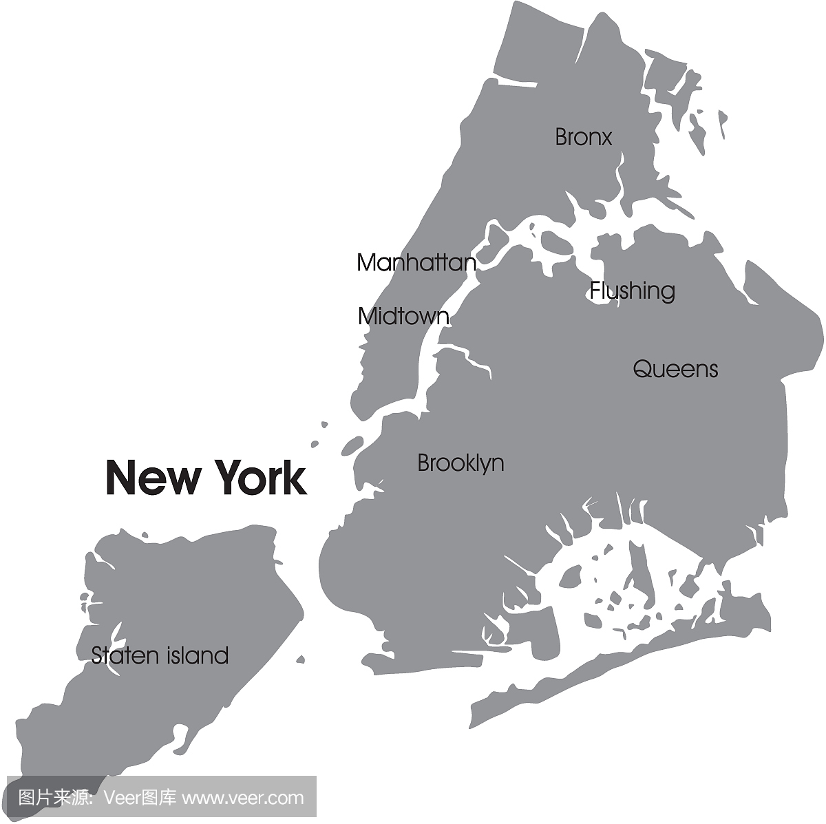 纽约市详细地图