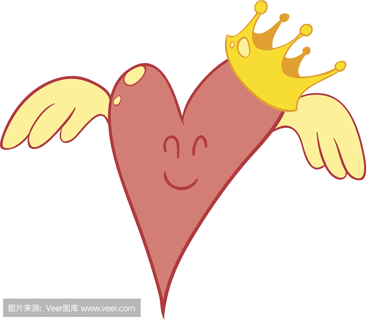 粉红色心形卡通