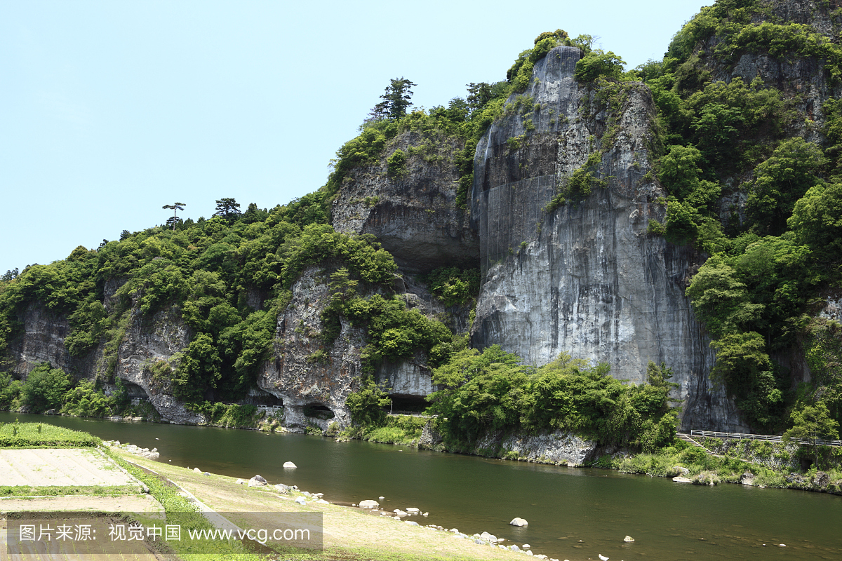 日本大分县中津市雅雅谷峡谷