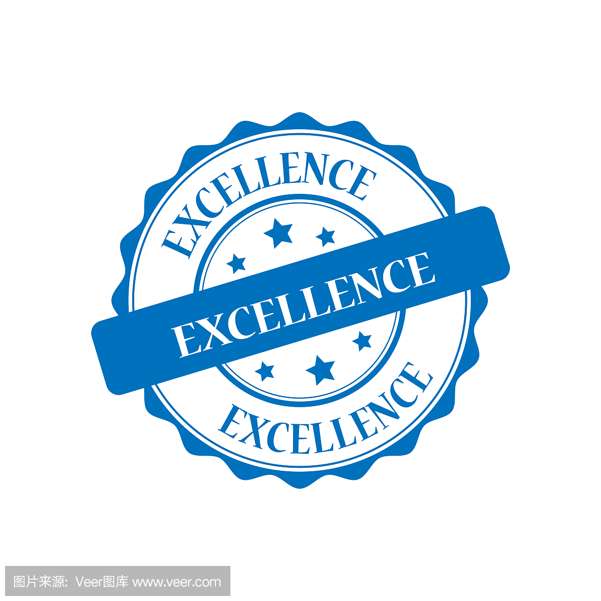 Excellence stamp illustration