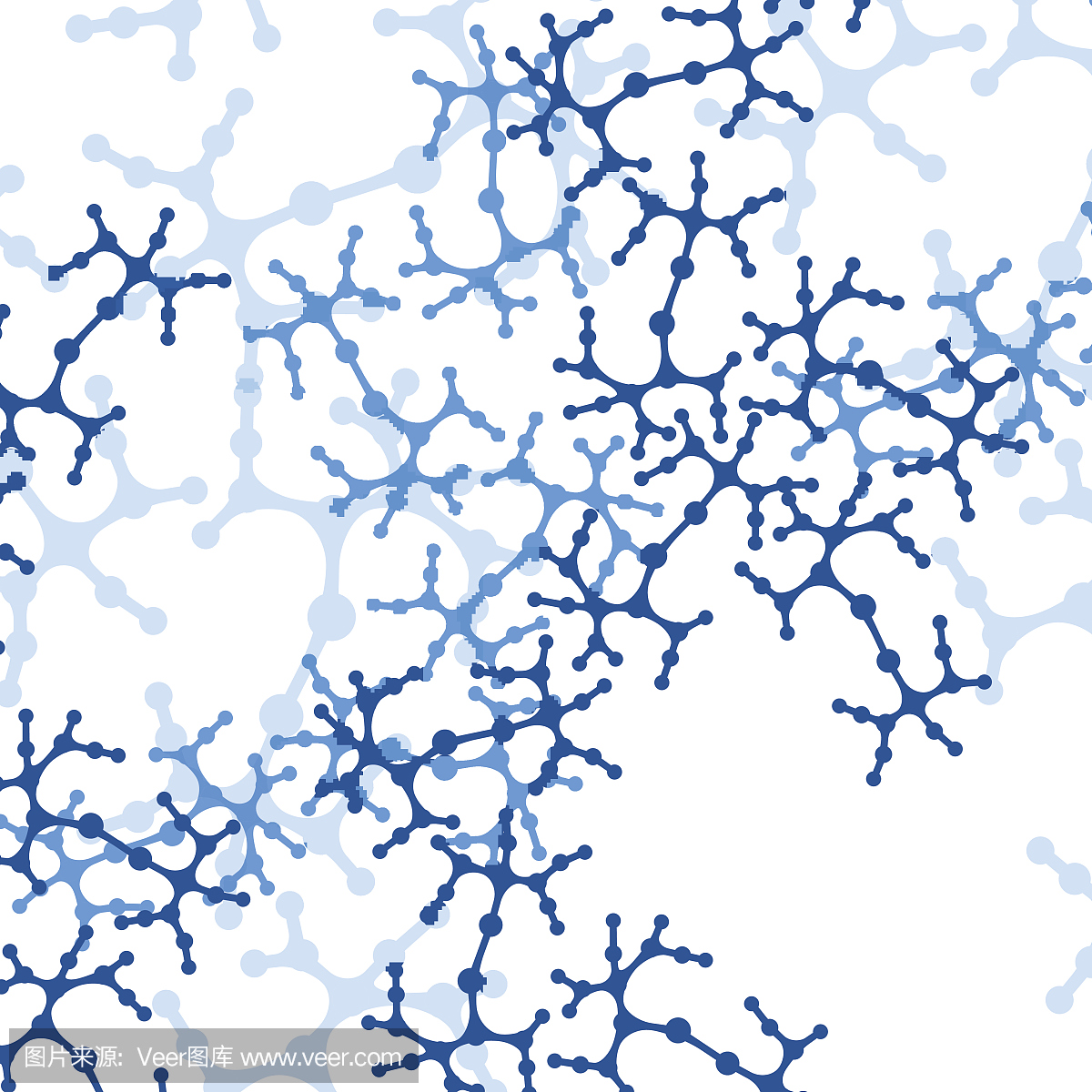 分子背景,彩色插图