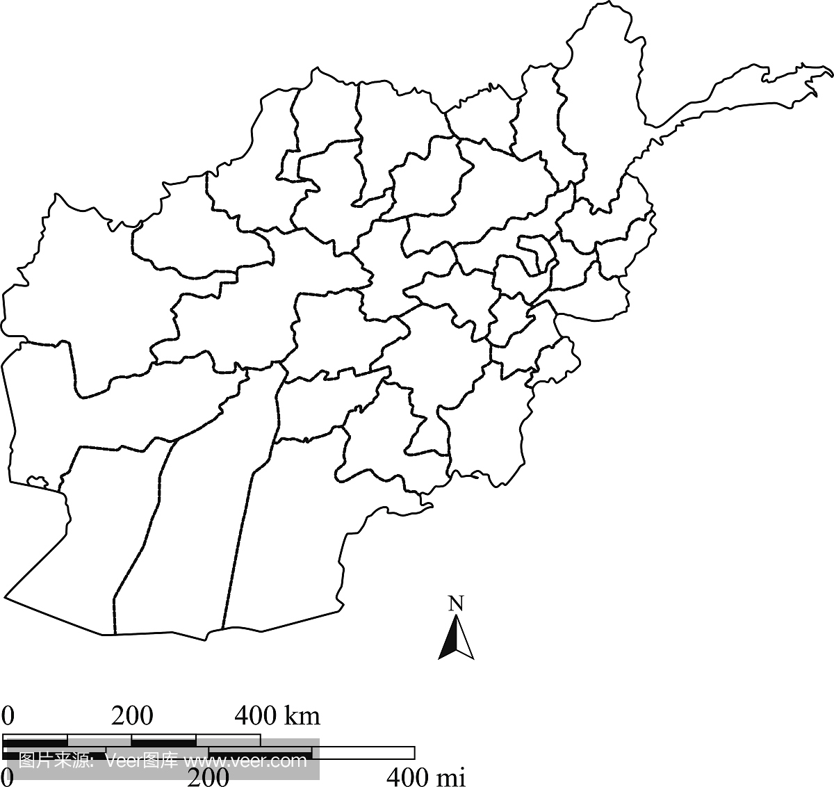 阿富汗地图轮廓矢量与鳞片在空白设计