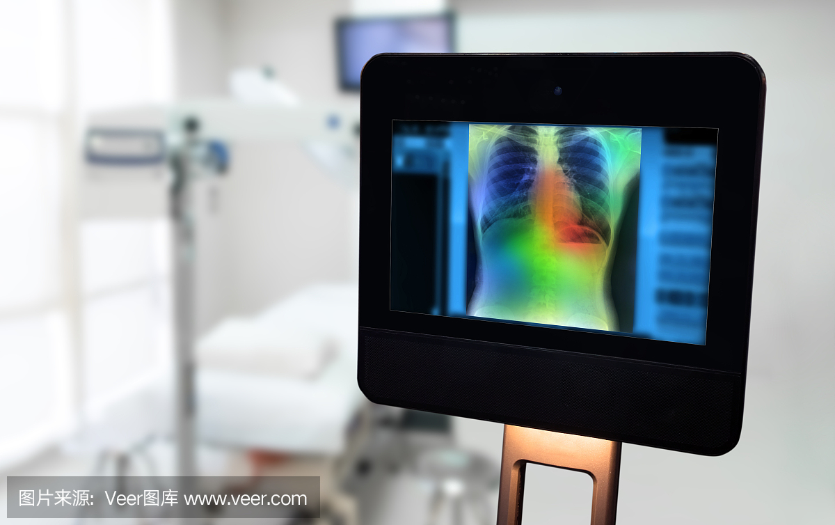 在智能医疗保健医院技术概念的人工智能。机器