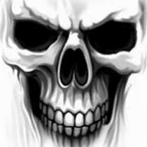 黑色骷髅头恐怖图片_动态头像_qq头像_扣扣-151kb