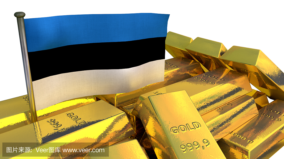 爱沙尼亚经济概念与金条