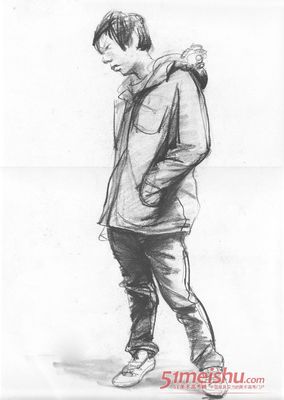 人物速写作品案例016_人物速写 - 51美术高考-120kb