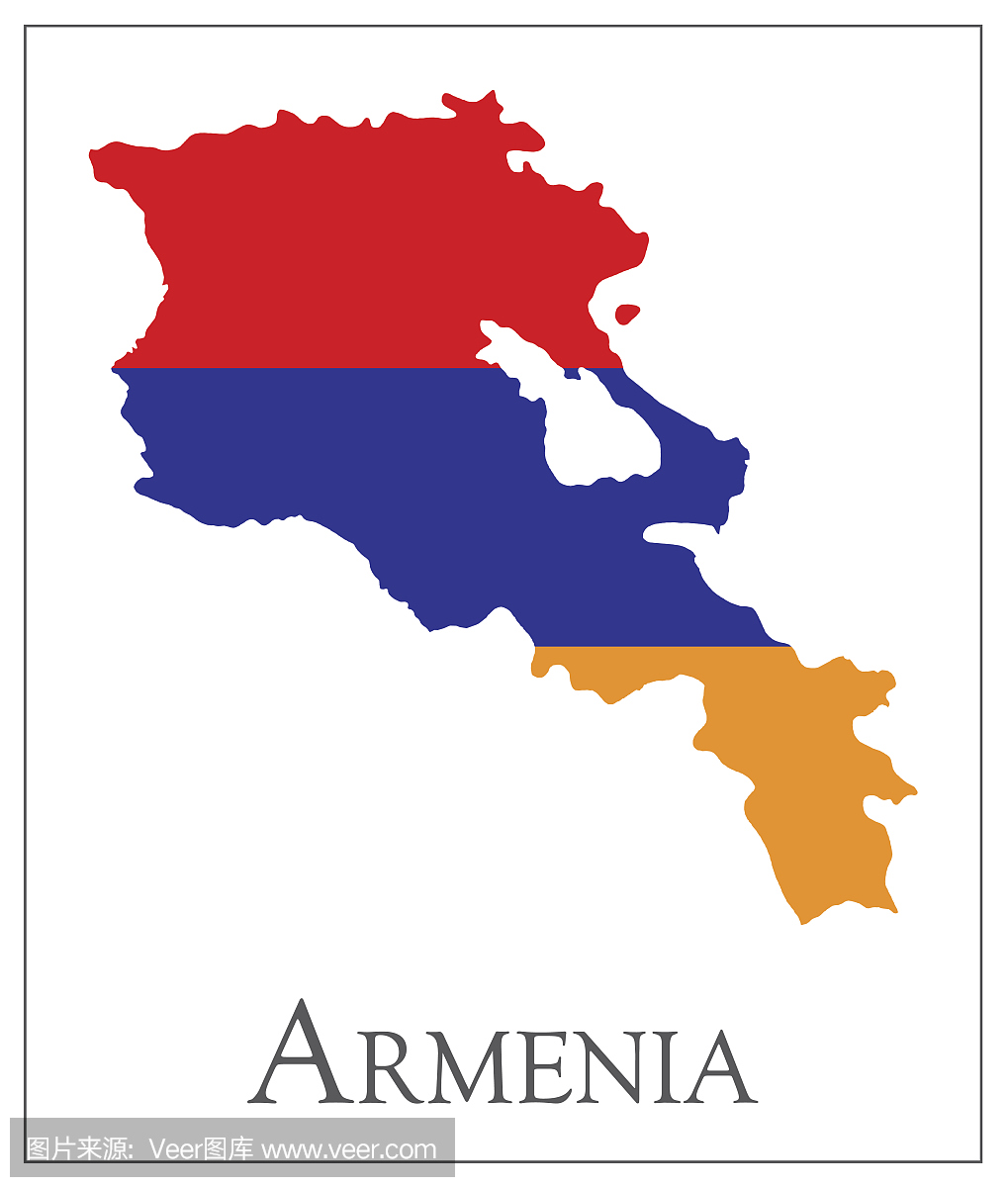 亚美尼亚国旗地图