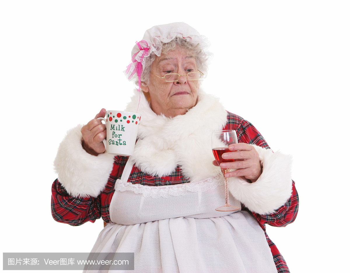 葡萄酒,圣诞老婆婆,选择,水平画幅