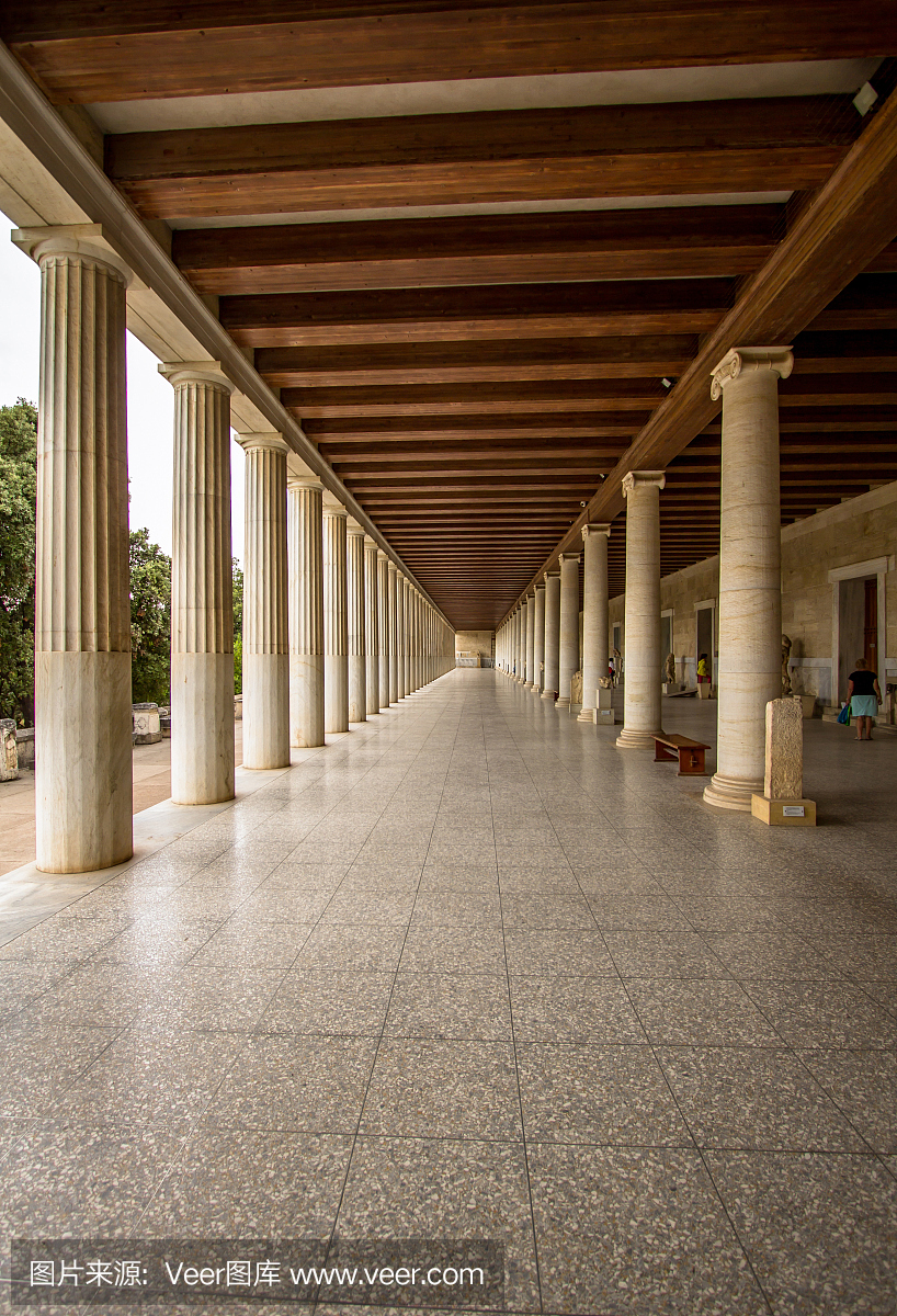 阿斯塔罗斯恢复的斯托,雅典,希腊