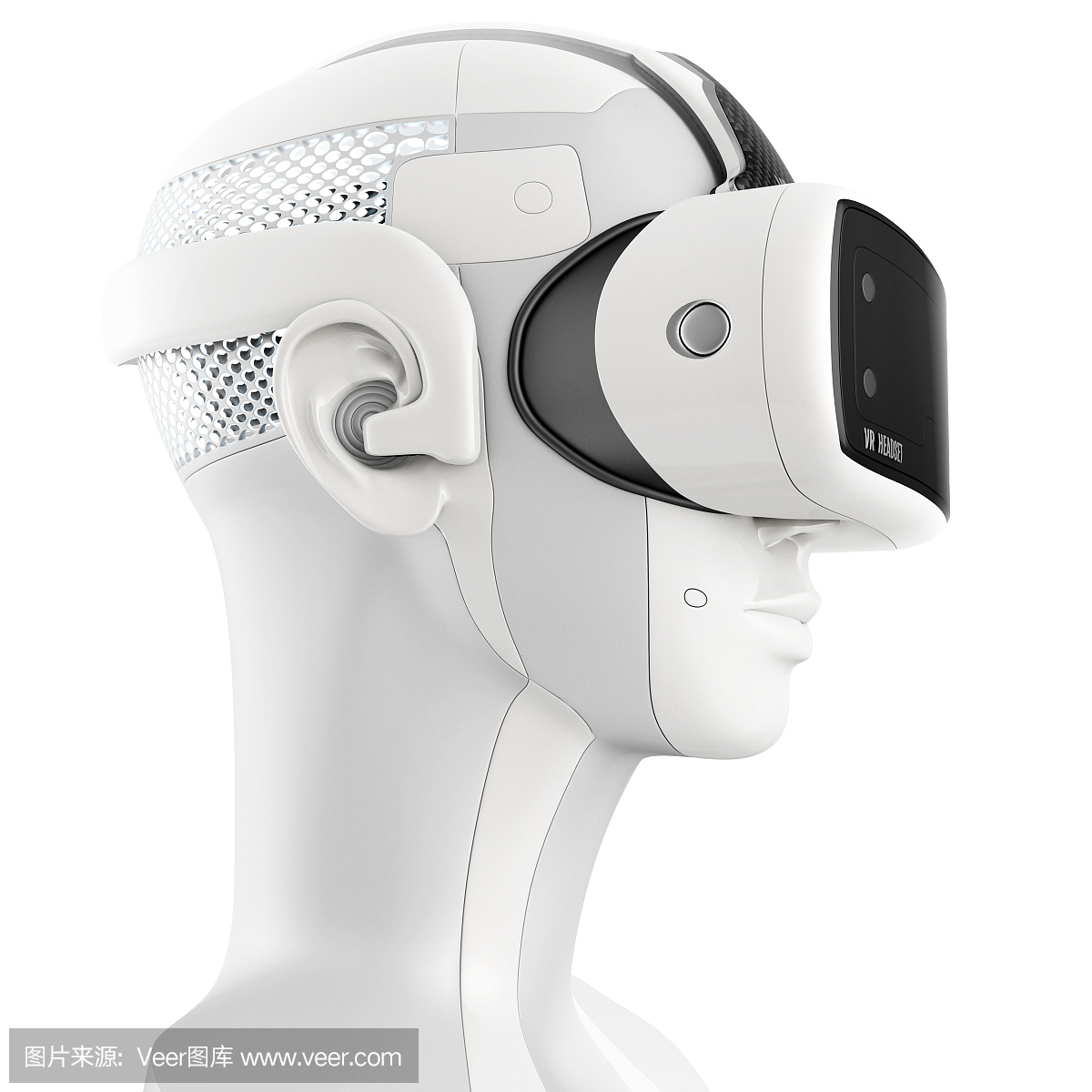 不寻常的虚拟现实耳机与集成耳机