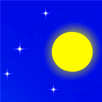 卡通版星星月亮唯美头像图片-风景头像-好看的-31kb图片