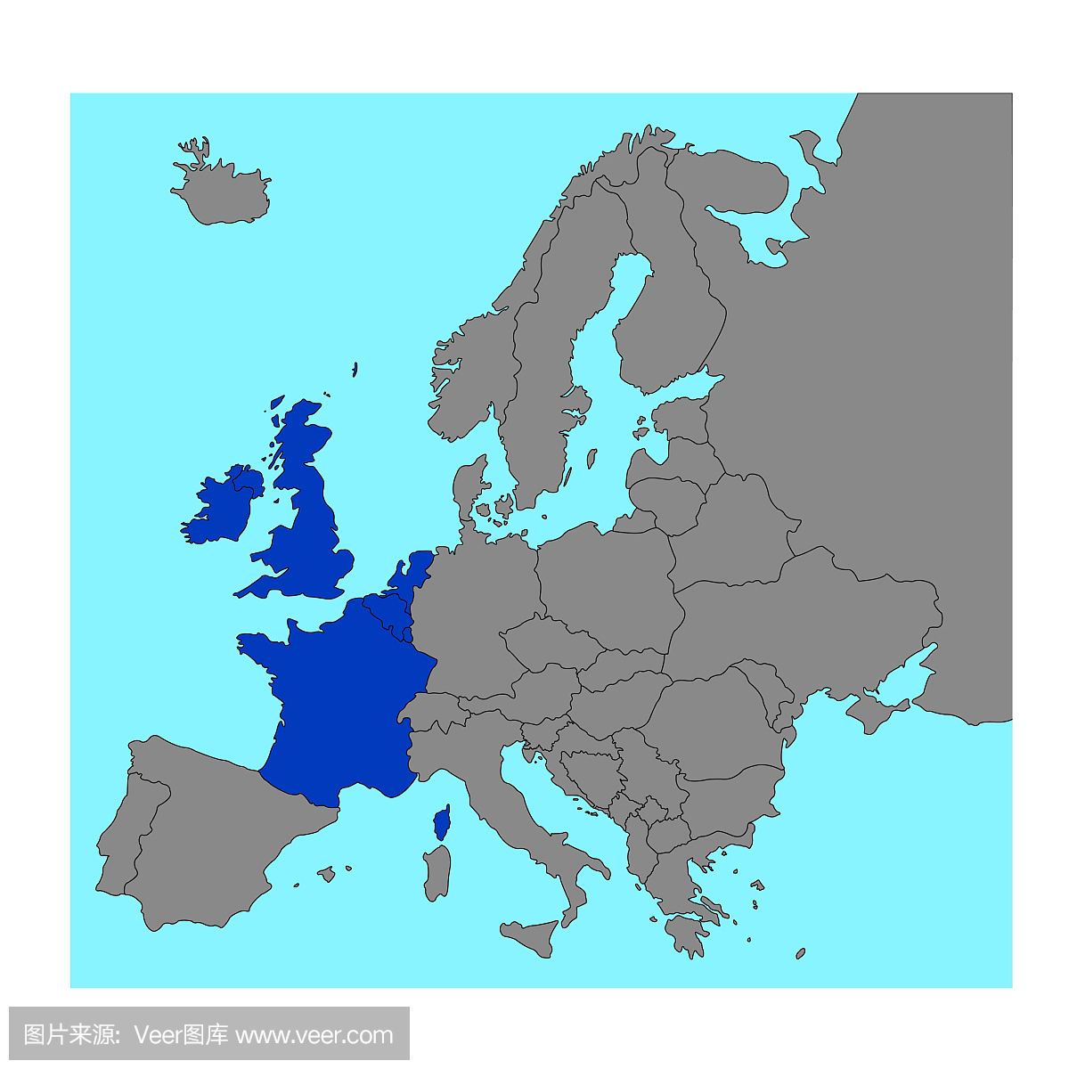 西欧国家地图