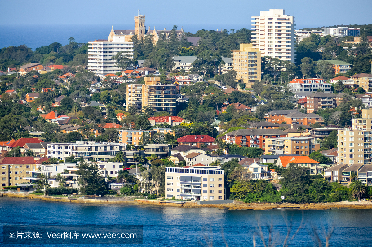 澳大利亚悉尼曼利海滩的鸟瞰图