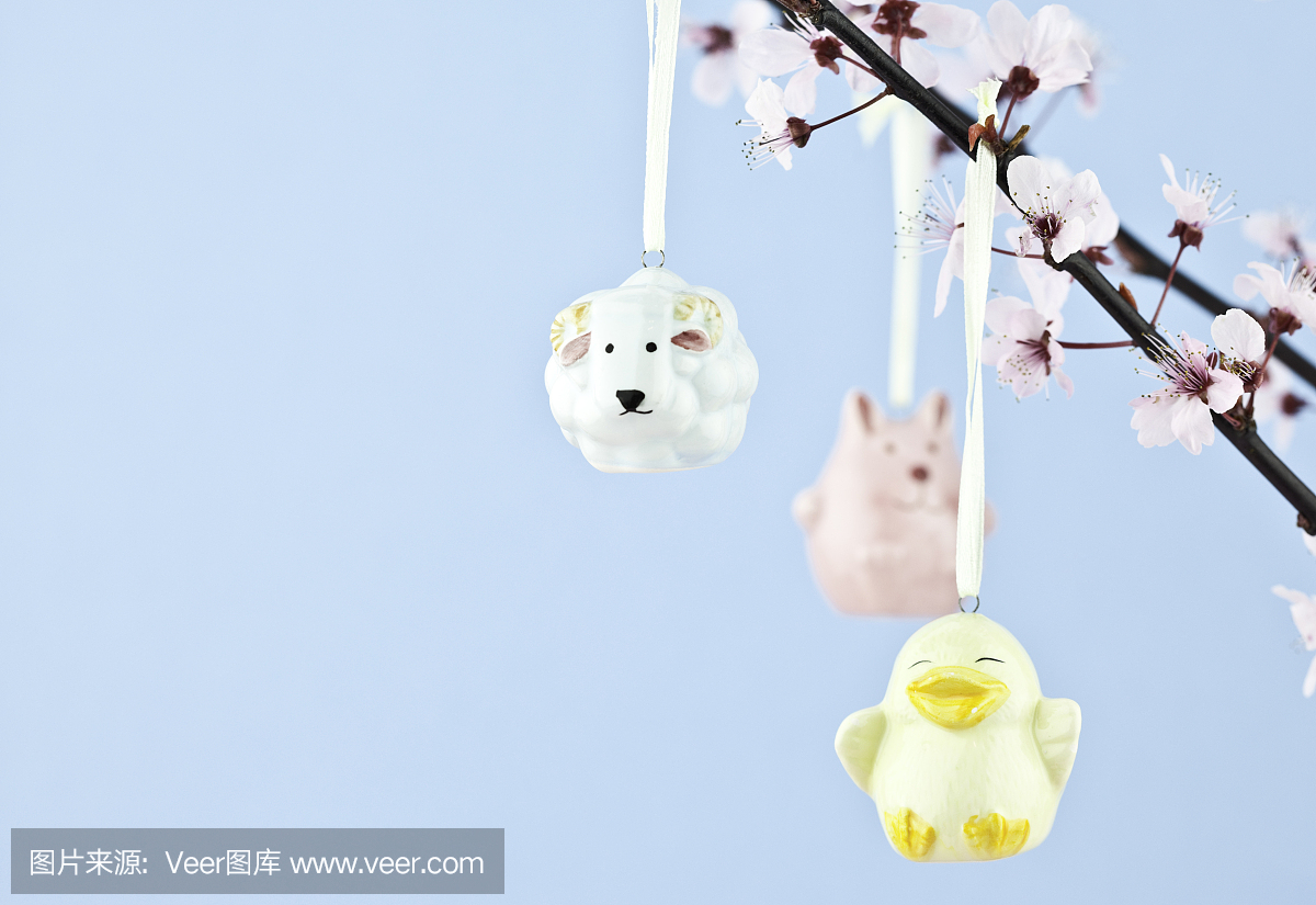 樱花复活节装饰品