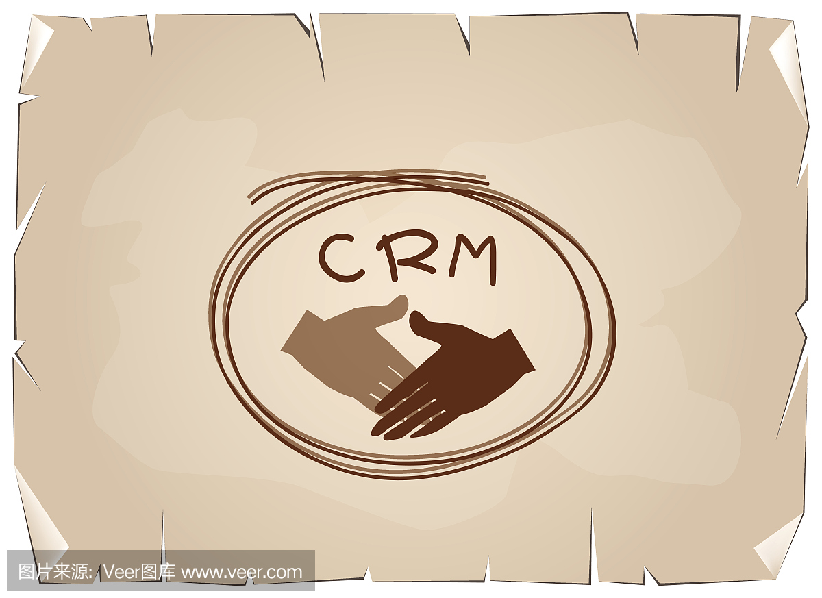 握手与CRM或客户关系管理概念