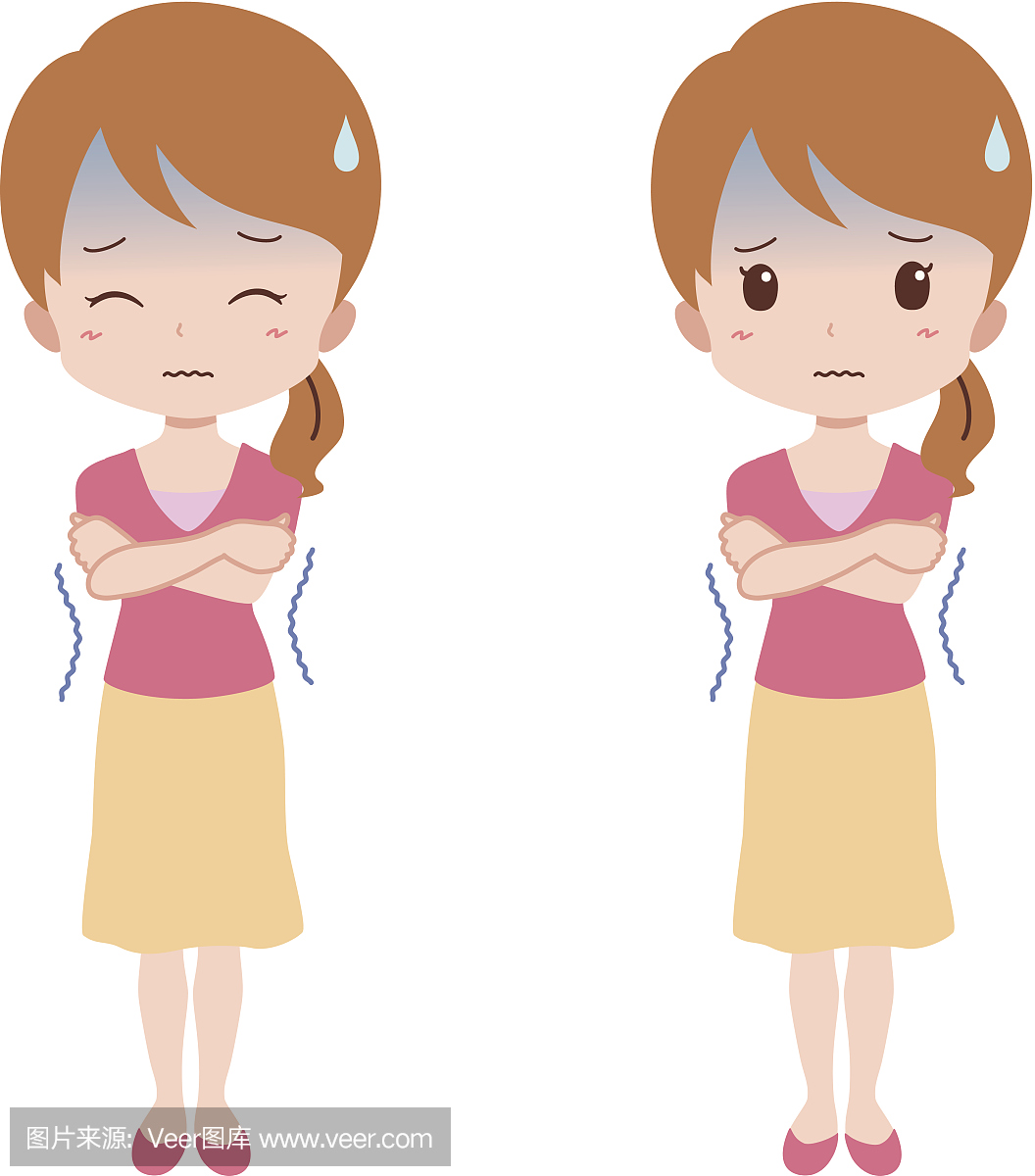 颤抖,打冷战,打冷战的,冷地发抖