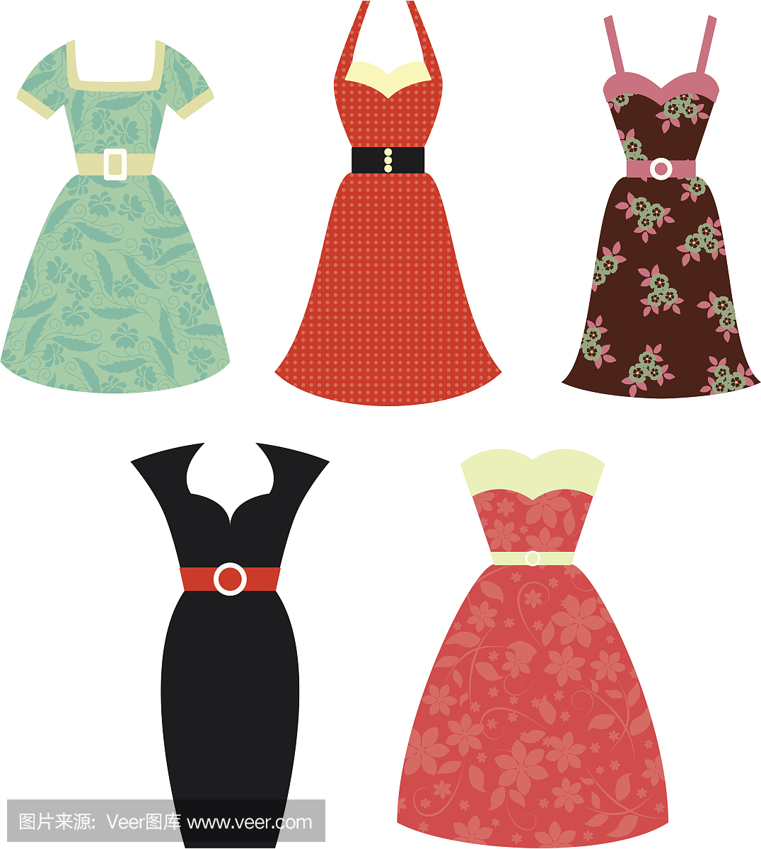 20世纪50年代复古连衣裙