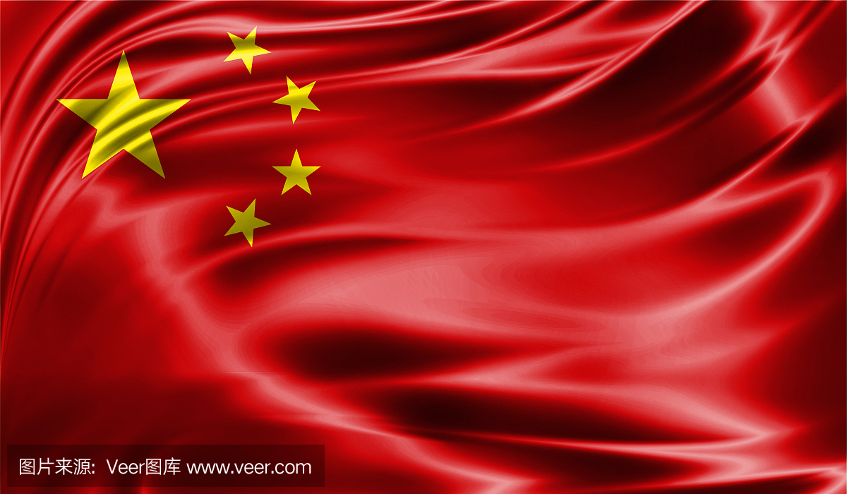 难看的多彩背景,中华人民共和国国旗。