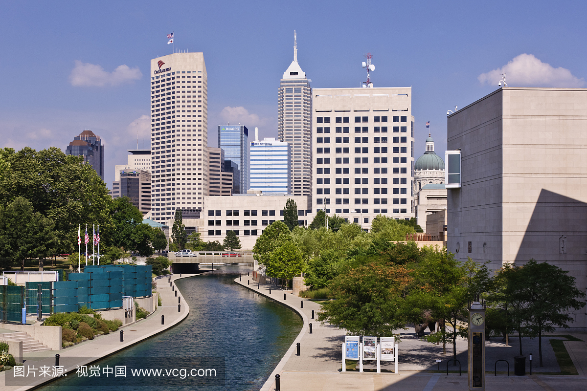 白昼,滨水,摩天大楼,图像