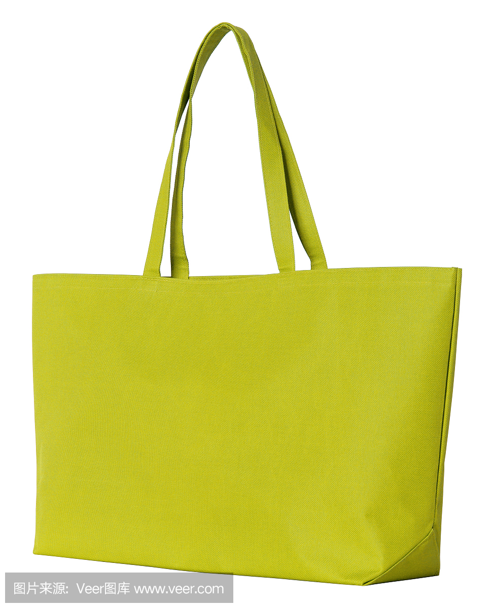 黄色购物袋(裁剪路径)