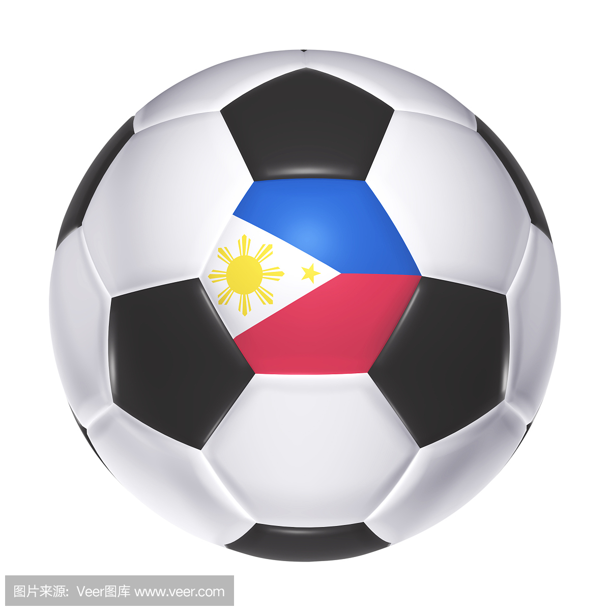 足球与菲律宾国旗