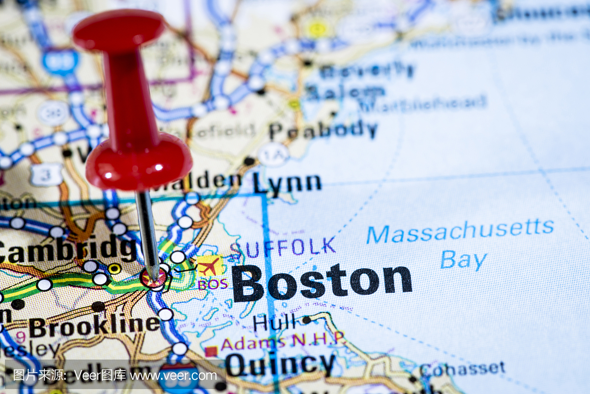美国首都城市地图系列:马萨诸塞州马萨诸塞州