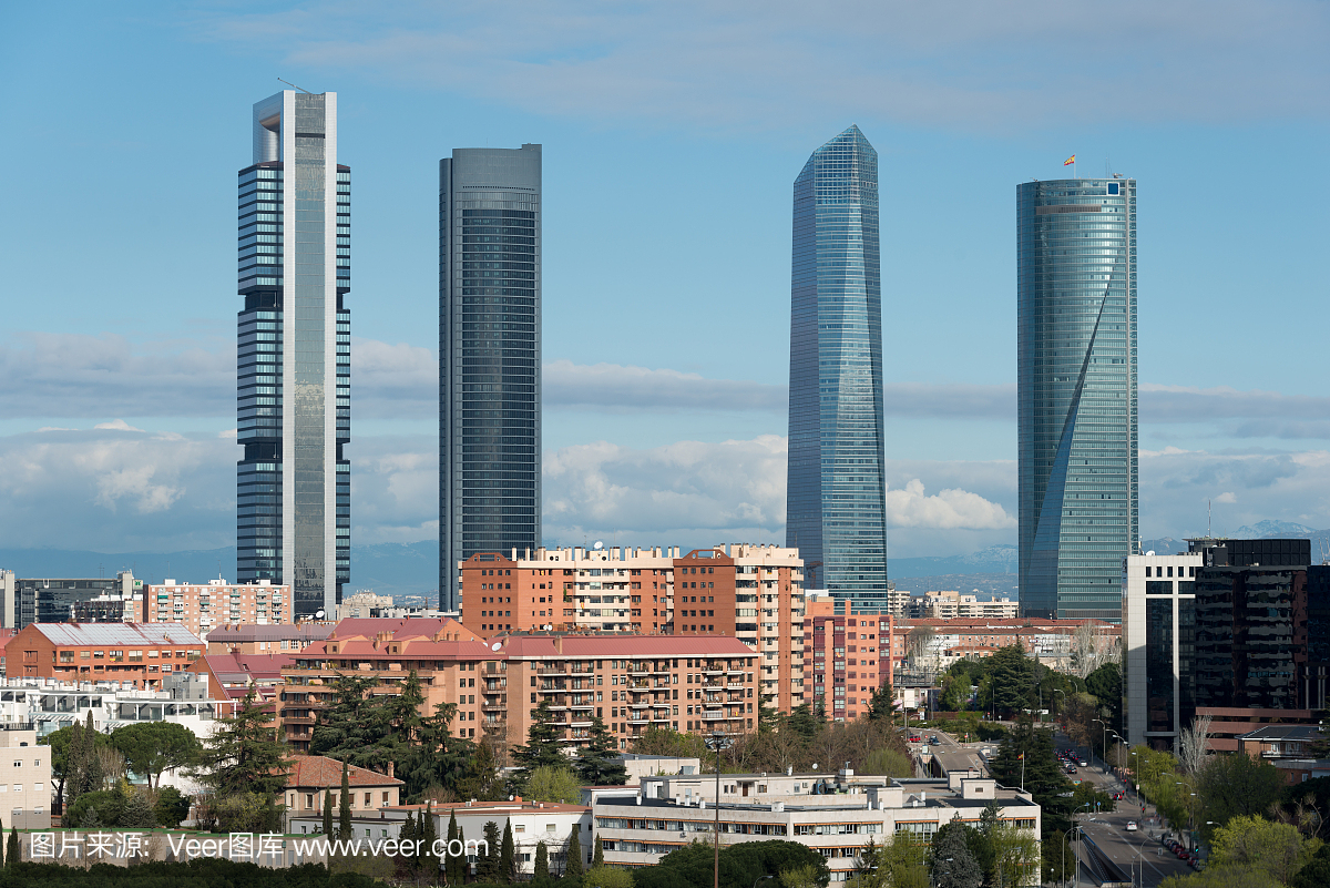 马德里,马德里省,城市天际线,城市轮廓线