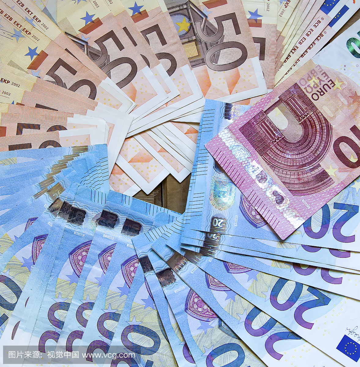 欧盟货币特写镜头