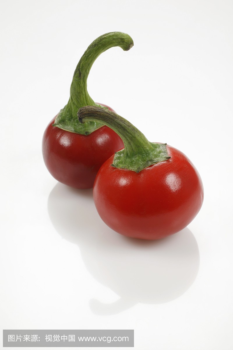 灯笼椒,樱桃椒,背景分离,成分