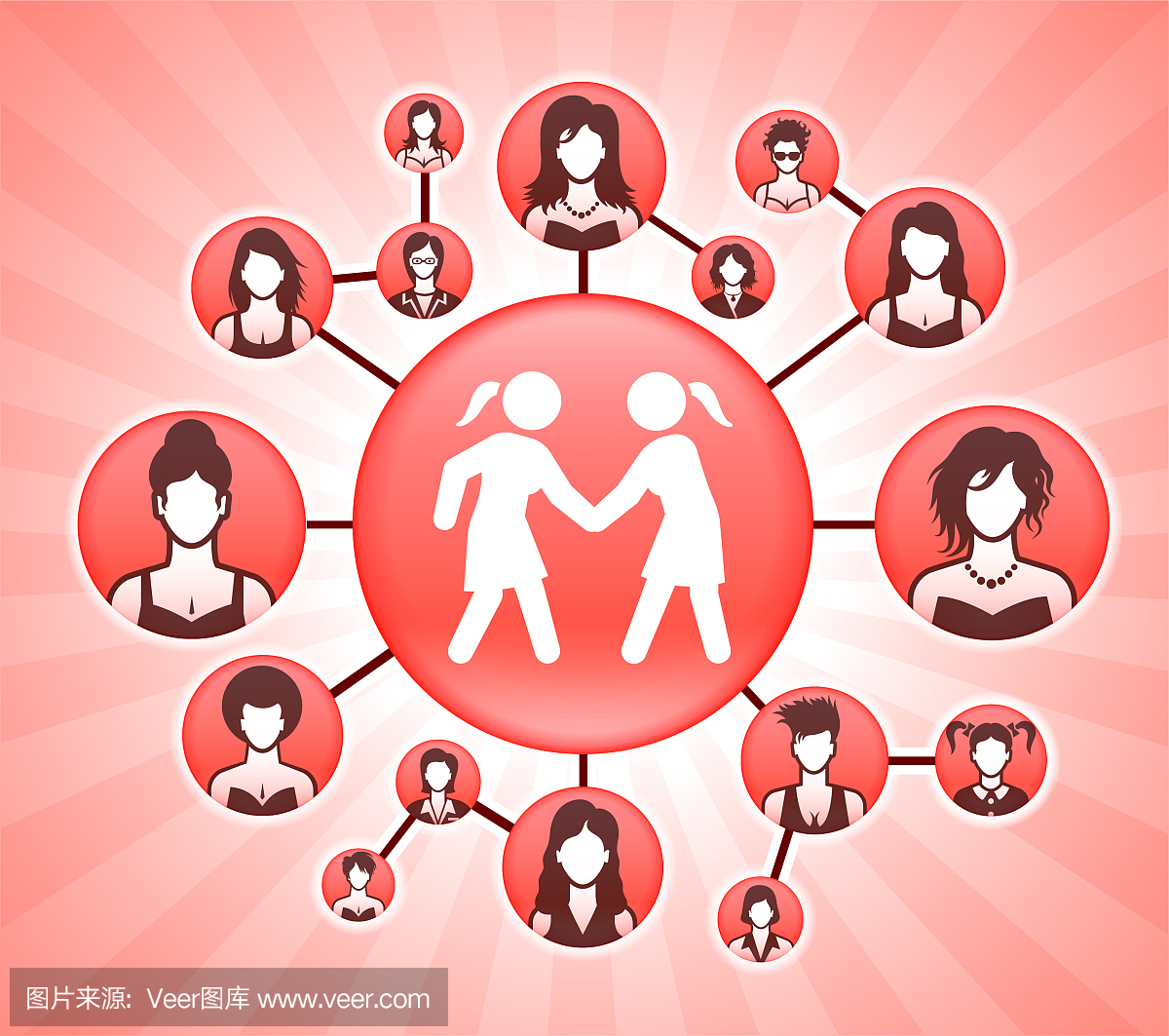 交易妇女权利粉红色的矢量背景